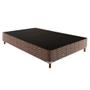 Imagem de Cama Box Base Casal  Sommier Rústico Bordado Brown (138x188x30) - Paropas