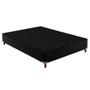 Imagem de Cama Box Base Universal Casal Sommier Rústico Bordado Black (138x188x30) - Paropas