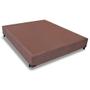 Imagem de Cama Box Base Universal Casal Suede Brown (138x188x25) - Probel