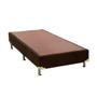 Imagem de Cama Box Base Universal Solteiro  Suede Brown (88x188x20) - Ortobom