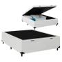 Imagem de Cama Box Baú Base Casal Couro 44x138x188 cm Reforçada