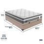 Imagem de Cama Box Baú Bege e Colchão Berlim Molas Ensacadas Casal Probel