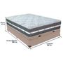 Imagem de Cama Box Baú Bege e Colchão Black Graphite Molas Ensacadas Casal Anjos