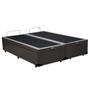Imagem de Cama Box Baú Blindado Casal Bipartido AColchoes Sintético Marrom 41x138x188