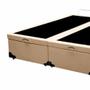 Imagem de Cama Box Baú Blindado King Bipartido AColchoes Sintético Bege 41x193x203
