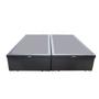 Imagem de Cama Box Baú Blindado Queen Bipartido King Design Sintético Cinza 158x198x41