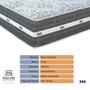 Imagem de Cama Box Baú Branco e Colchão Black Graphite Molas Ensacadas Solteiro 88x188X32 Anjos