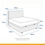 Imagem de Cama Box Baú + Cabeceira Cassis e Colchão Casal - Anjos  Classic Mola Ensacada - 138x188x64cm Branco