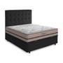 Imagem de Cama Box Baú + Cabeceira Cassis e Colchão Casal - Anjos - Classic Mola Ensacada - 138x188x64cm Preto