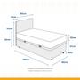 Imagem de Cama Box Baú + Cabeceira Cassis e Colchão de Solteiro - Anjos - Classic Molas Ensacadas 88cm