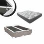 Imagem de Cama Box Baú Casal 138 Bipartido Sintético Branco Com Colchão- D26 Ortobom ISO Superpocket 66X138X188