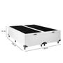 Imagem de Cama Box Baú Casal 138 Bipartido Tecido Sintético Branco Com Colchão Nazar Molas Ensacadas com Pillow Top - Bello Box - Conforto (Espuma da Nasa) Viscoeslástico D33 Cinza