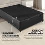 Imagem de Cama Box Baú Casal 138x188x41cm Sintético Preto