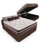 Imagem de Cama Box Baú Casal Bi Partido Com Colchão Anjos Classic Molas Superlastic 138x188 Marrom