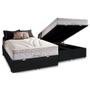 Imagem de Cama Box Baú Casal Bipartida + Colchão Herval American Molas Maxspring 138x188x76