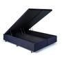 Imagem de Cama Box Baú Casal Bipartido 138x188x42cm Suede Preto com Pistão a Gás