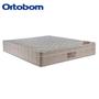 Imagem de Cama Box Baú Casal Bipartido Sintético + Colchão Ortobom Airtech Molas Ensacadas 65x138x188 Bege