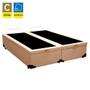 Imagem de Cama Box Baú Casal Bipartido Sintético Sereneprime Bege 138x188x44