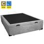 Imagem de Cama Box Baú Casal Blindado Starflex Suede Cinza 138x188x42