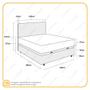 Imagem de Cama Box Baú Casal + Cabeceira Cassis + Colchão Espuma D45 Castor Black White Double Face 138cm