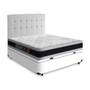 Imagem de Cama Box Baú Casal + Cabeceira Cassis + Colchão Espuma D45 Castor Black White Double Face 138cm