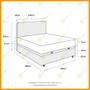 Imagem de Cama Box Baú Casal + Cabeceira Cassis e Colchão Ortobom ISO SuperPocket 138cm