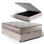 Imagem de Cama Box Baú Casal + Colchão D33 Millenium One Face Bege 138x188x61cm - Suporta até 120Kg Por Pessoa