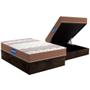 Imagem de Cama Box Baú Casal: Colchão Espuma D33 Probel Guarda Costas + Base CRC Suede Brown(138x188)