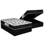 Imagem de Cama Box Baú Casal: Colchão Espuma D45 Luckspuma  Gran Luck Pró Saúde Duplo + Base CRC Suede Black(138x188)