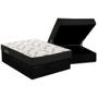 Imagem de Cama Box Baú Casal: Colchão Espuma D45 Ortobom  Light Saúde OrtoPillow + Base CRC Suede Black(138x188)