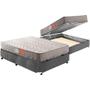 Imagem de Cama Box Baú Casal: Colchão Espuma D45 Paropas Pasquale + Base CRC Suede Gray(138x188)