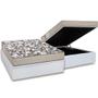 Imagem de Cama Box Baú Casal: Colchão Espuma Ortobom D26 Physical Ultra Resistente + Base CRC Courano White(138x188)