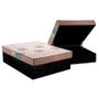 Imagem de Cama Box Baú Casal: Colchão Espuma Polar D33 Pérola + Base CRC Suede Black(138x188)