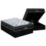 Imagem de Cama Box Baú Casal: Colchão Molas Bonnel Ortobom Nanolastic Exclusive + Base Courano Black(138x188)