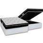 Imagem de Cama Box Baú Casal: Colchão Molas Bonnel Ortobom Nanolastic Physical + Base CRC Courano White(138x188)