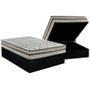 Imagem de Cama Box Baú Casal: Colchão Molas Ensacadas Anjos MasterPocket  Classic + Base CRC Suede Black(138x188)