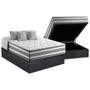 Imagem de Cama Box Baú Casal: Colchão Molas Ensacadas Anjos MasterPocket  Duo Sono + Base CRC Suede Gray(138x188)