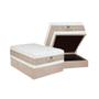 Imagem de Cama Box Baú Casal: Colchão Molas Ensacadas Castor Pocket Silver Star Air Double + Base CRC Suede Clean(138x188)