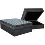 Imagem de Cama Box Baú Casal: Colchão Molas Ensacadas Ortobom Orthotel Luxo + Base CRC Suede Gray (138x188)