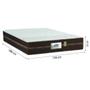 Imagem de Cama Box Baú Casal Colchão Molas Flora Marrom / Branco 138x188x63cm