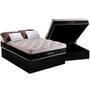 Imagem de Cama Box Baú Casal: Colchão Molas Herval Maxspring Marselha + Base CRC Suede Black(138x188)