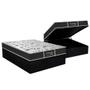 Imagem de Cama Box Baú Casal: Colchão Molas Probel Prolastic ProDormir Sleep + Base CRC Courano Black(138x188)