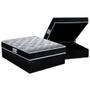 Imagem de Cama Box Baú Casal: Colchão Ortopédico Probel D33/EP Firmepedic ProDormir Advanced Tech1500 Double Face + Base CRC Suede Black(138x188)
