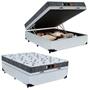 Imagem de Cama Box Baú Casal + Colchão Ortopédico Resistente Pró D28 Colchões 138x188x60 Branco
