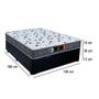 Imagem de Cama Box Baú Casal + Colchão Ortopédico Resistente Pró D28 Colchões 60x138x188 Cor:preto