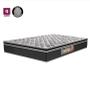 Imagem de Cama Box Baú Casal Conforto Suede Bege + Colchão Casal Conforto Espuma D23 Com EPS 17x138x188
