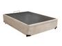 Imagem de Cama Box Baú Casal Conforto Suede Bege + Colchão Casal Conforto Espuma D33  14x138x188