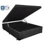 Imagem de Cama Box Baú Casal Dreams Suede Preto + Colchão Casal Dreams Espuma D23 Com EPS 17x138x188