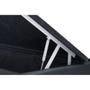 Imagem de Cama Box Baú Casal Extremo Reforçado Principe das Camas Sintético Cinza 138x188x41