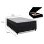 Imagem de Cama Box Baú Casal Preto + Colchão De Espuma D45 - Ortobom - Airtech 150 60x138x188cm